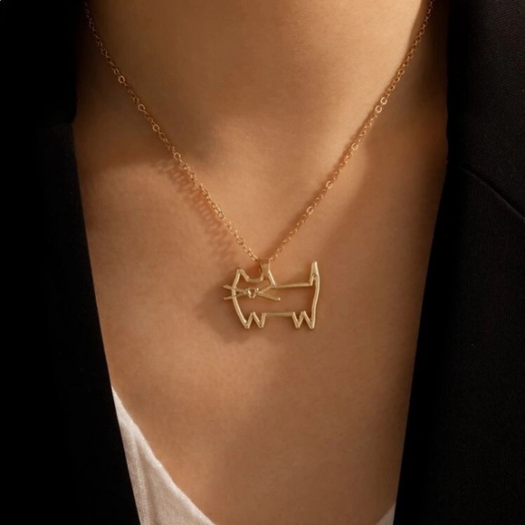 Kathrono Jewelry - 🐈 Line Drawn Style Kitty Cat Kitten Charm 🐱